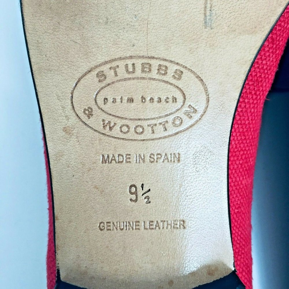 Stubbs & Wootton Women Birds Red Loafers 9 1/2 - Picture 6 of 6